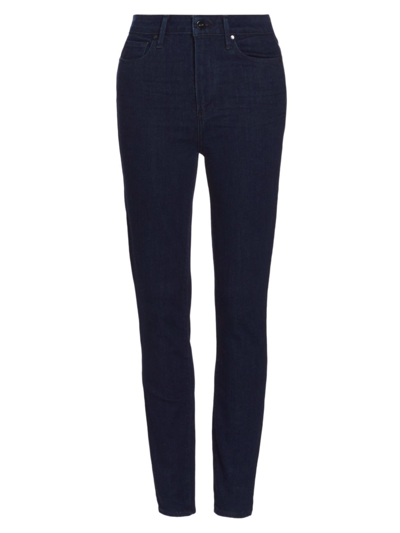 Paige Margot Ankle-crop Skinny Jeans In Blue