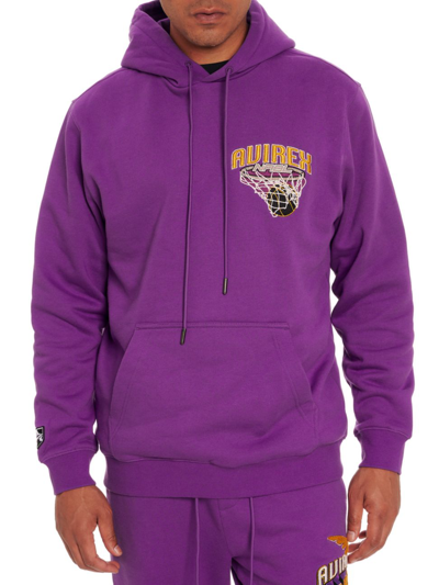 Avirex Flyer Graphic Print Hoodie In Orchid