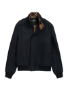 Rodd & Gunn Cambrian Twill Bomber Jacket In Navy