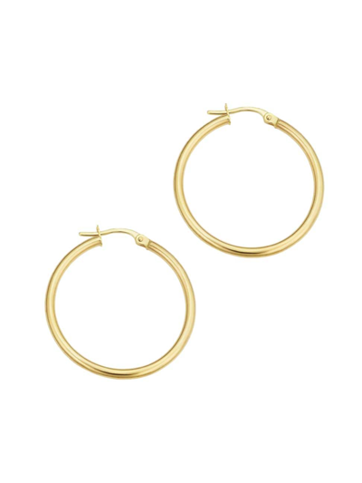 Oradina 14k Yellow Solid Gold Everything Hoops In Yellow Gold