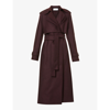 Harris Wharf London Double-breasted Self-tie Regular-fit Wool Coat In Bordeaux