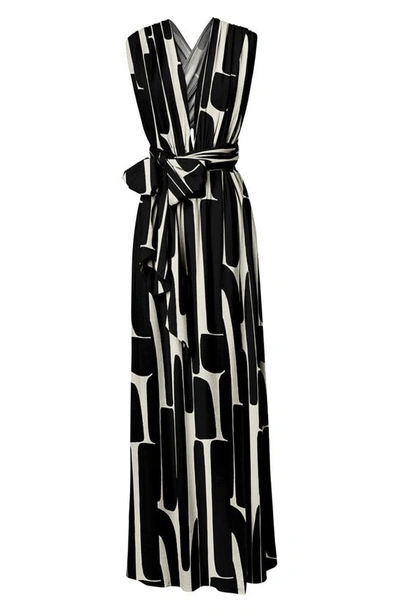 Diarrablu Mailys Hera Print Convertible Dress In Hera Noir