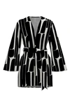 DIARRABLU BLACK HERA PRINT LIGHTWEIGHT WRAP JACKET