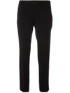 Alberto Biani Slim Gabardine Stretch Trousers In Black