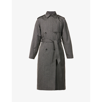Isabel Marant Relaxed-fit Belted Wool Trench Coat In Anthracite