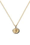 Child Of Wild Caeser Coin Pendant Necklace In 18k Gold Filled