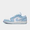 Nike Jordan Women's Air Retro 1 Low Casual Shoes In White/ice Blue