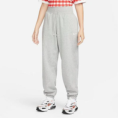 Nike Women's Sportswear Phoenix Fleece Oversized High-waist Jogger Pants In Dark Grey Heather/sail