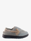 Off-white Grey Out Of Office Slip-on Suede Trainers With Inserts Beige In Grey