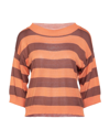 Croche Sweaters In Orange