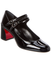 Christian Louboutin Miss Jane 55 Black Patent Pumps In Nocolor