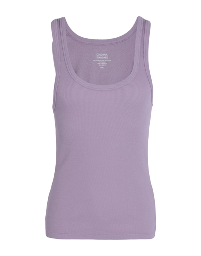 Colorful Standard Tank Tops In Purple