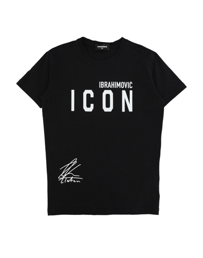 Dsquared2 Kids' T-shirts In Black
