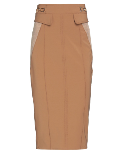 Elisabetta Franchi Midi Skirts In Beige