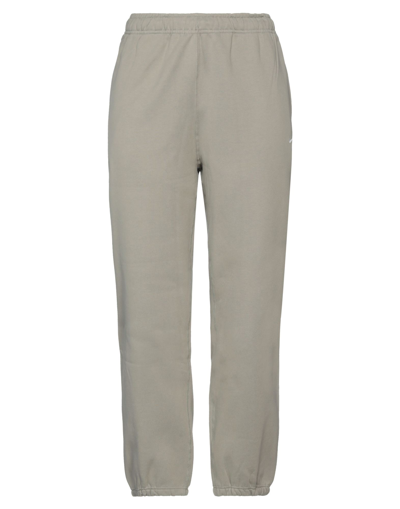 Nike Gray Cotton Lounge Pants In Sage Green