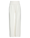 DX COLLECTION DX COLLECTION WOMAN PANTS IVORY SIZE L VISCOSE, ACRYLIC, ELASTANE