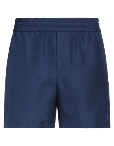 Valentino Garavani Man Shorts & Bermuda Shorts Blue Size 30 Silk, Cotton