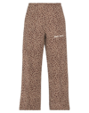 Palm Angels Animalier-print Cropped Track Pants In Beige