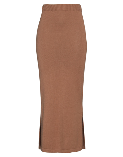 N.o.w. Andrea Rosati Cashmere Long Skirts In Camel