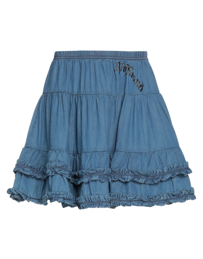 John Richmond Mini Skirts In Blue