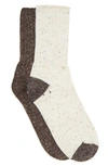 Hue Tweed Ribbed Boot Socks In Brown Pack