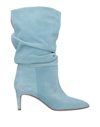 Paris Texas Knee Boots In Sky Blue