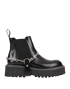 KARL LAGERFELD KARL LAGERFELD PATROL II K-CHAIN GORE BOOT WOMAN ANKLE BOOTS BLACK SIZE 10 CALFSKIN