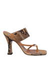 Paris Texas Toe Strap Sandals In Camel