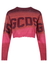 Gcds Cropped Sweater With Lurex Threads In Multicolor