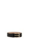 Thom Browne Black Rwb Stripe Detail Belt In Black