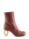 Jw Anderson Ankle Boots In Burgundy