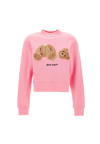 PALM ANGELS PALM ANGELS BEAR FITTED CR COTTON SWEATSHIRT