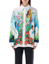 CASABLANCA LE LAC TRANQUILLE PRINTED SILK SHIRT