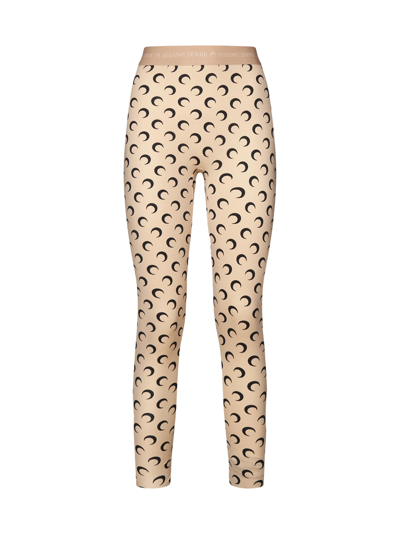 Marine Serre Pants In All Over Moon Tan