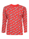 Erl Unisex Sunscreen Crewneck Waffle Sweater Jersey In Red