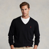 Polo Ralph Lauren Cotton V-neck Sweater In Polo Black