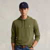 Ralph Lauren Jersey Hooded T-shirt In Dark Sage