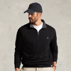 Polo Ralph Lauren Luxury Jersey Quarter-zip Pullover In Polo Black