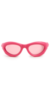 Bottega Veneta Oval Injection Plastic Sunglasses