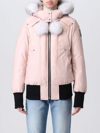 Moose Knuckles Debbie Shearling Trimmed Hooded Bomber Jacket In Natural