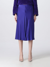 Stella Mccartney Flared High-waist Satin Midi Skirt In Violet
