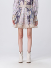 Zimmermann Celestial Lace-trimmed Floral-print Linen And Silk-blend Mini Skirt In Multicolor