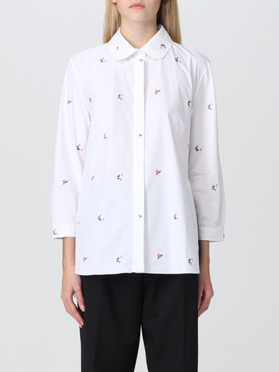 Patou Floral Embroidered Buttoned Shirt In Multicolor