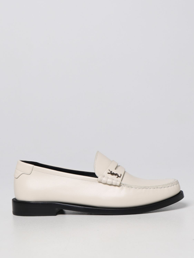 Saint Laurent Loafers Shoes In Pearl
