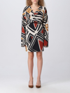 Dsquared2 Geometric Mini Wrap Dress In Black