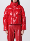 Stand Studio Tatum Jacket High Gloss Nylon 90 10 58cm In Red