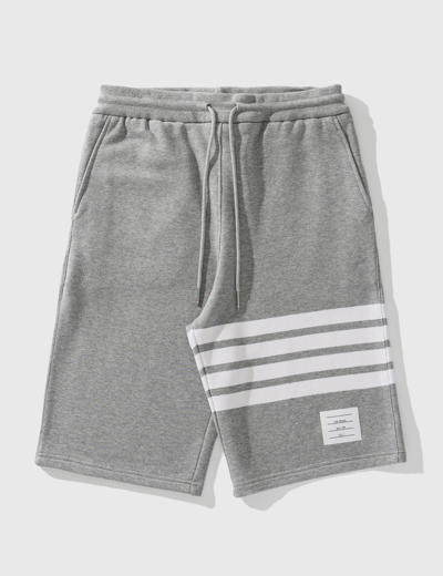 Thom Browne Cotton Loopback Knit Engineered 4-bar Sweat Shorts In Grey