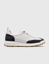 Thom Browne Tech Runner In Fine Kid Suede In White