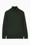 Cos Regular-fit Wool-cashmere Turtleneck Jumper In Green