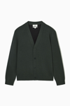 Cos Regular-fit Merino Wool Cardigan In Green
